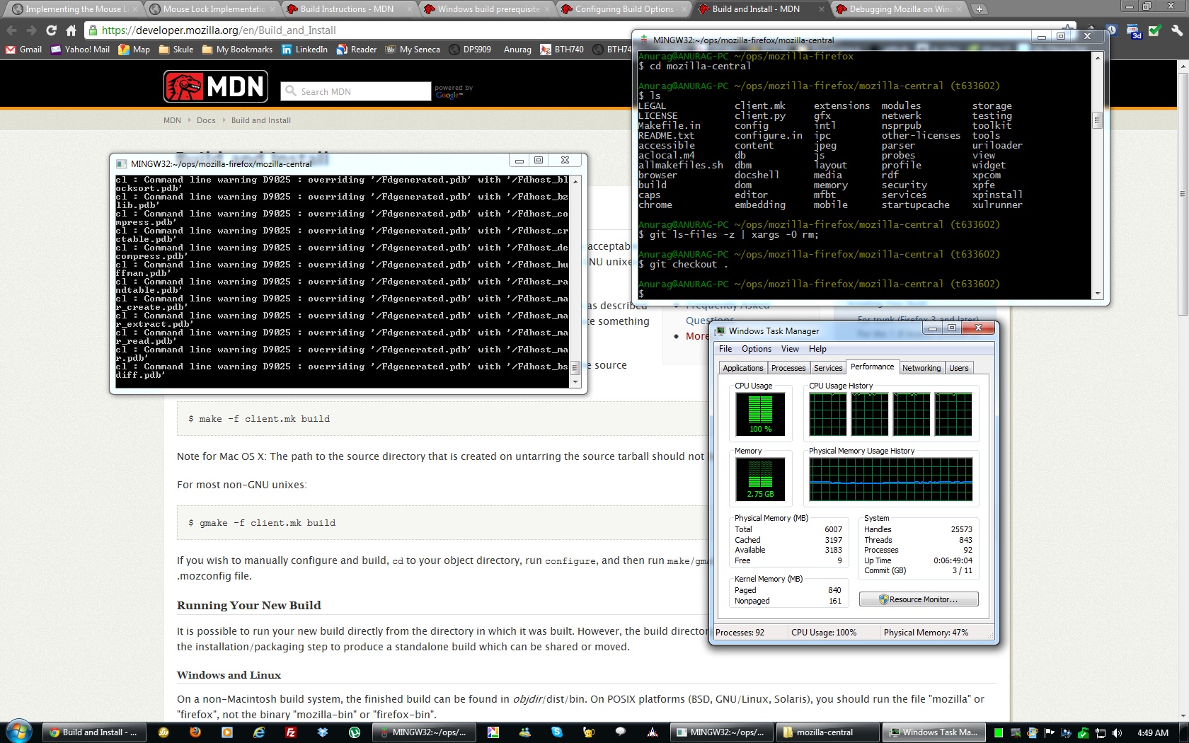Firefox debug mode build